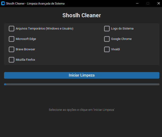 Shoslh Cleaner Libere Espaço e Acelere seu PC